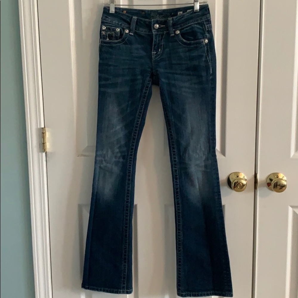 MISS ME Flap Pocket Bootcut Jeans
